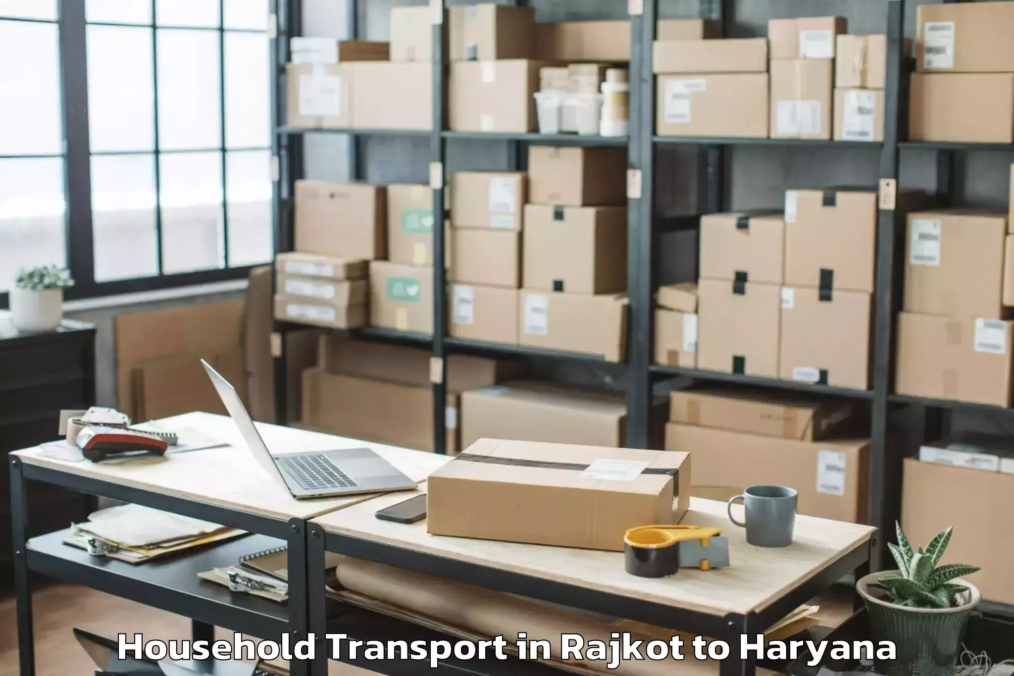 Book Rajkot to Eros Ef3 Mall Household Transport Online